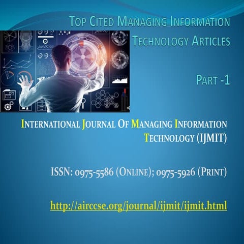 Top cited managing information technology articles