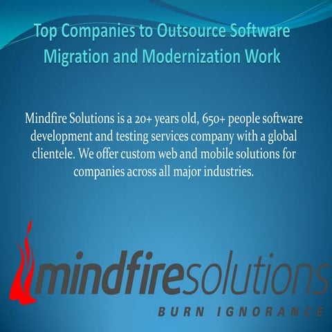  Top Companies to Outsource Software Migration and Modernization Work