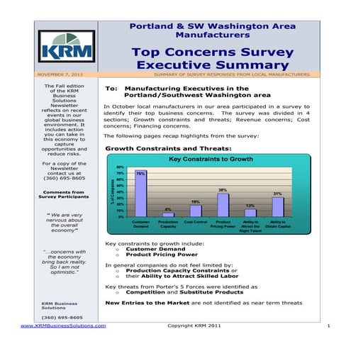 Top Concerns   Executive Summary