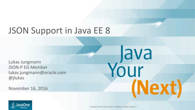 JSON support in Java EE 8