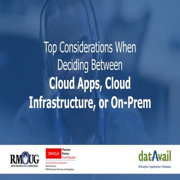 Top Considerations When Deciding Between Cloud Apps, Cloud Infrastructure or ...