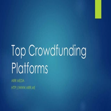 Top crowdfunding platforms