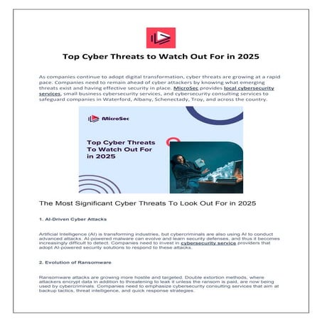Top Cyber Threats to Watch Out For in 2025
