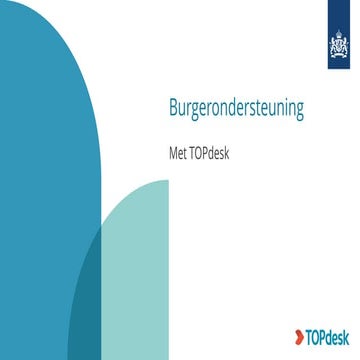 TOPdesk voor Burgerondersteuning