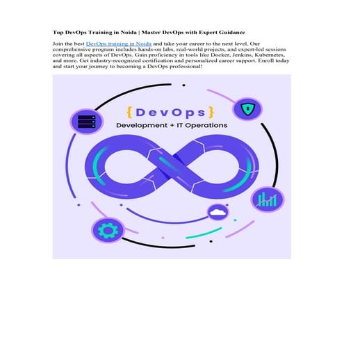 Top DevOps Training in Noida | Master DevOps with Expert Guidance | PDF