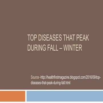 Top diseases that peak during fall – winter