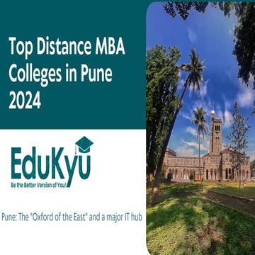 Top distance MBA colleges in Pune.