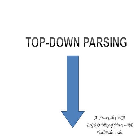 Topdown parsing