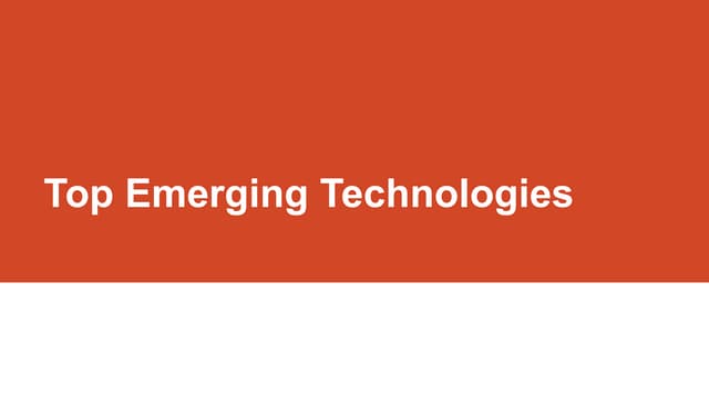 Top Emerging Technologies Pptx Internet Computing Top Emerging Technologies Pptx Internet Computing