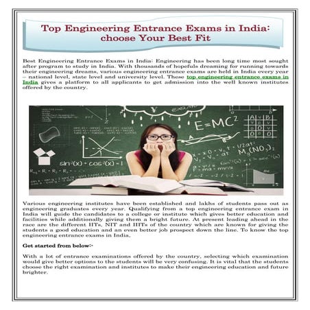 Top engineering entrance exams in india