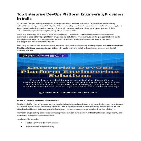 Accelerating DevOps Transformation in the USA with Enterprise Platform ...