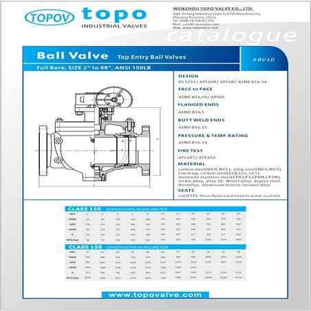 Top entry ball valve topo valve | PDF