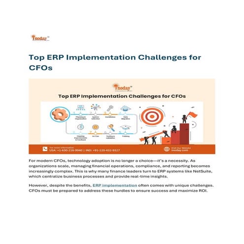 Top ERP Implementation Challenges for CFOs.