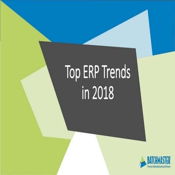 Top ERP Trends in 2018
