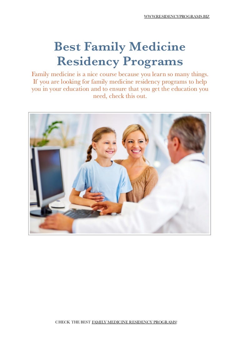 Best Residency Programs For Family Medicine MedicineWalls