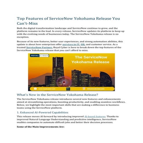 Top Features of ServiceNow Yokohama Release You Can't Miss.pdf