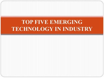 Top five emerging technology in industry