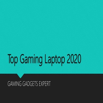 Top gaming laptop 2020