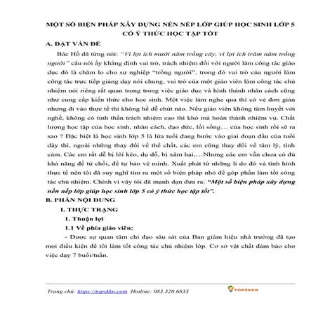 Tai mien phi sang kien kinh nghiem cong tac chu nhiem lop 5