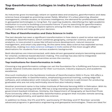 Top Geoinformatics Colleges in India Every Student Should Know (1).pdf