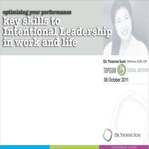 Key skills to Intentional Leadership
