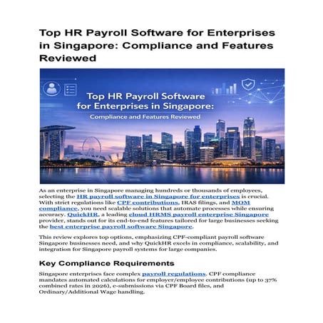 QuickHR Best HR and Payroll Software for the Accounting Industry in ...