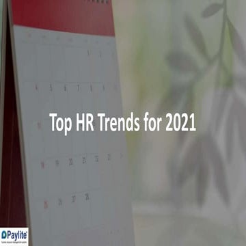 Top HR trends for 2021