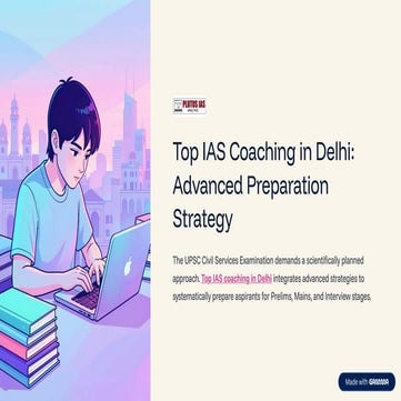 Top IAS Coaching in Delhi Advanced Preparation Strategy. | PDF