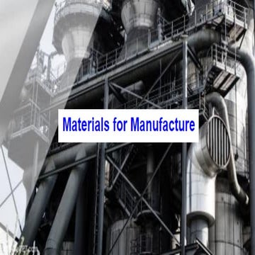 Engineering Materials for Manufacturing of Products | PDF