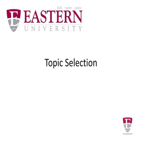 Topic Selection