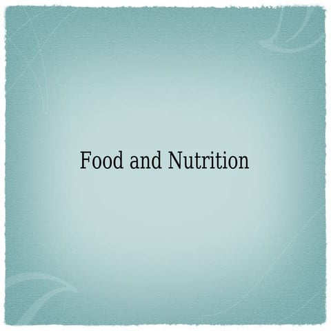 Nutrition | PPT