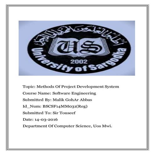 Process Models in Software Engineering