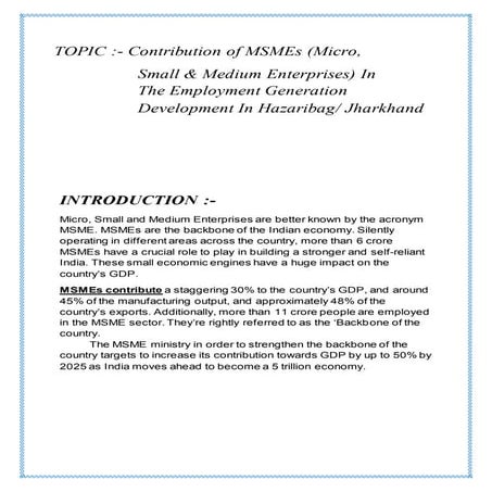 msme in employment generation