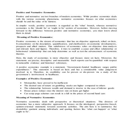 Positive and Normative Economics.docx
