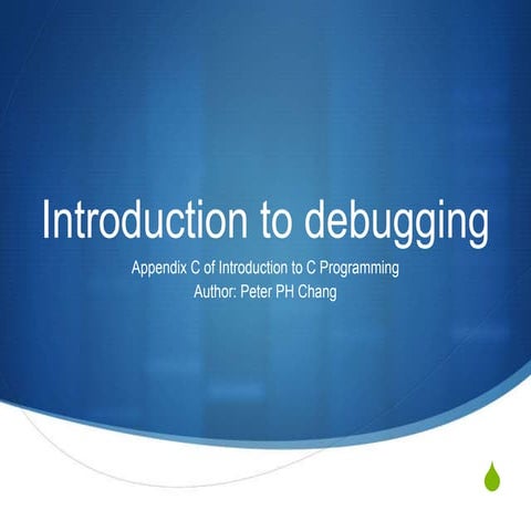 Introduction to debugging | PPT