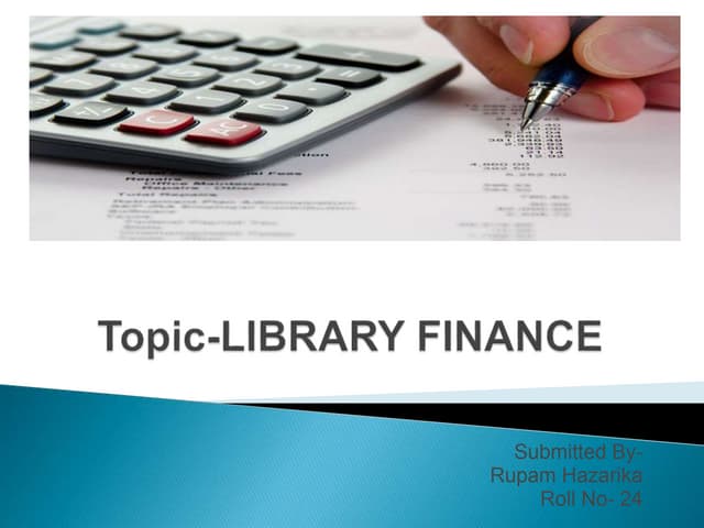 Topic library finance