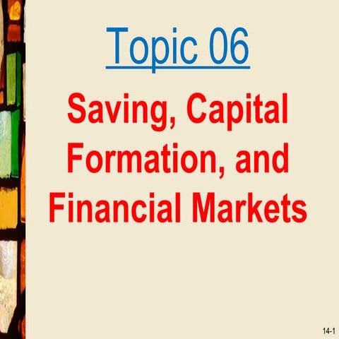 Topic 06 saving and investment