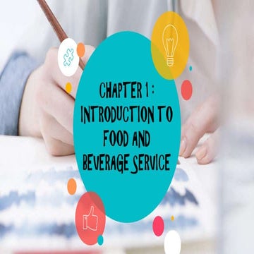 Topic 1 .1 introduction of food service
