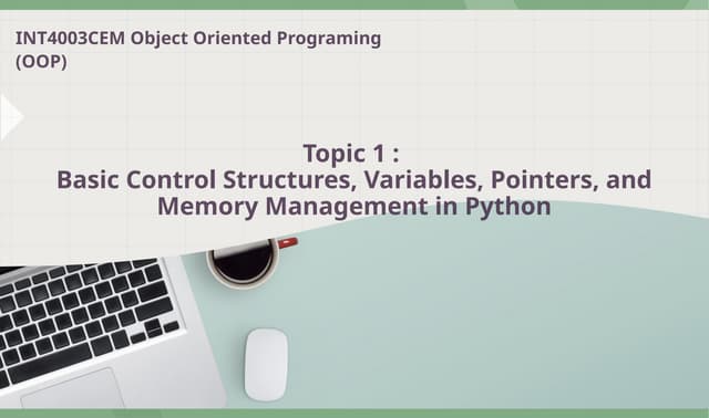 Introduction to Object Oriented Programmming