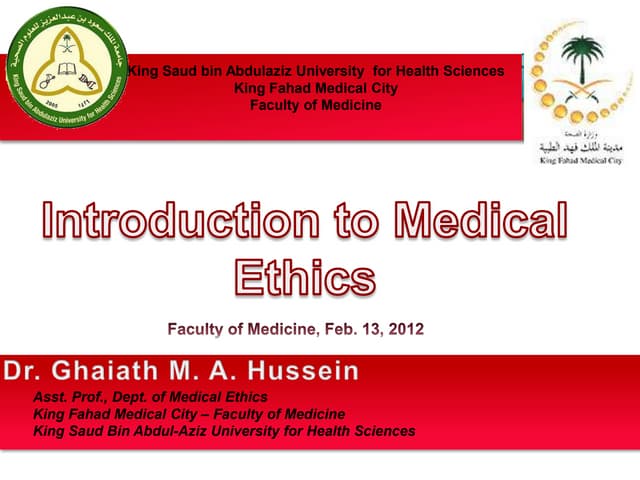 Introduction to medical ethics