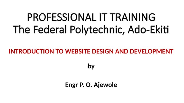 Web development ppt | PDF