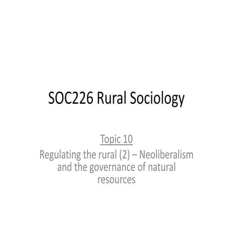 SOC226 Topic 10
