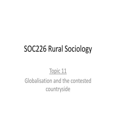 SOC226 Topic 11