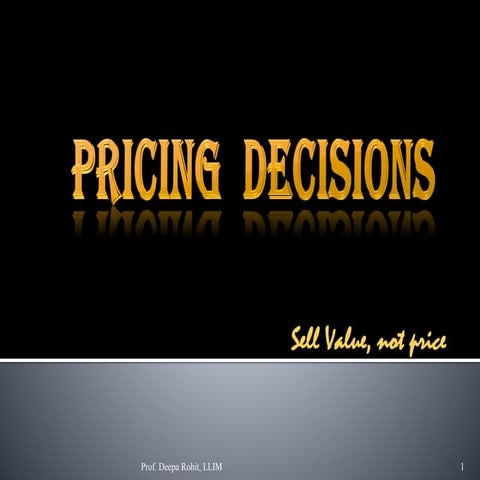 pricing strategies 