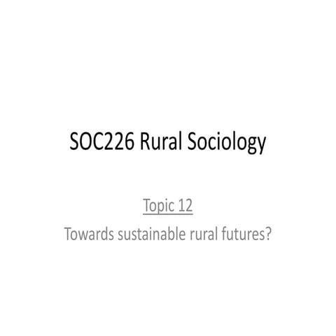 SOC226 Topic 12