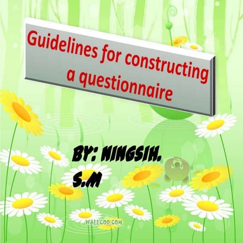  Guideline in Constructing Questionnaire
