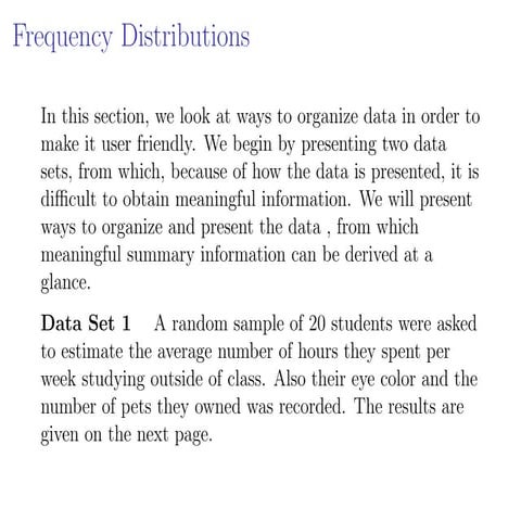 Galvin Frequency and Relative Distribution