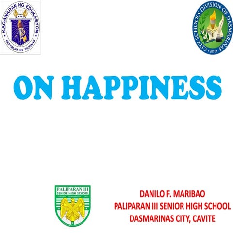 Topic 14 on happiness