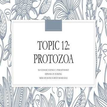 topic empat belas protozoa parasites parasitology