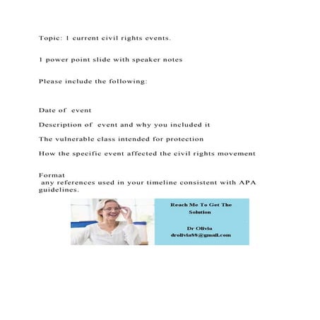 Topic 1 current civil rights events. 1 power point slide with.docx